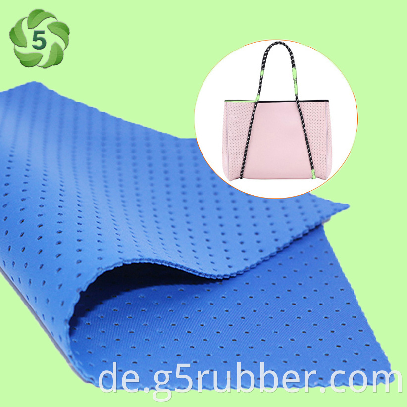 Perforated Punching Rubber Sheet With Polyester And Nylon Fabric For Sports Jpg